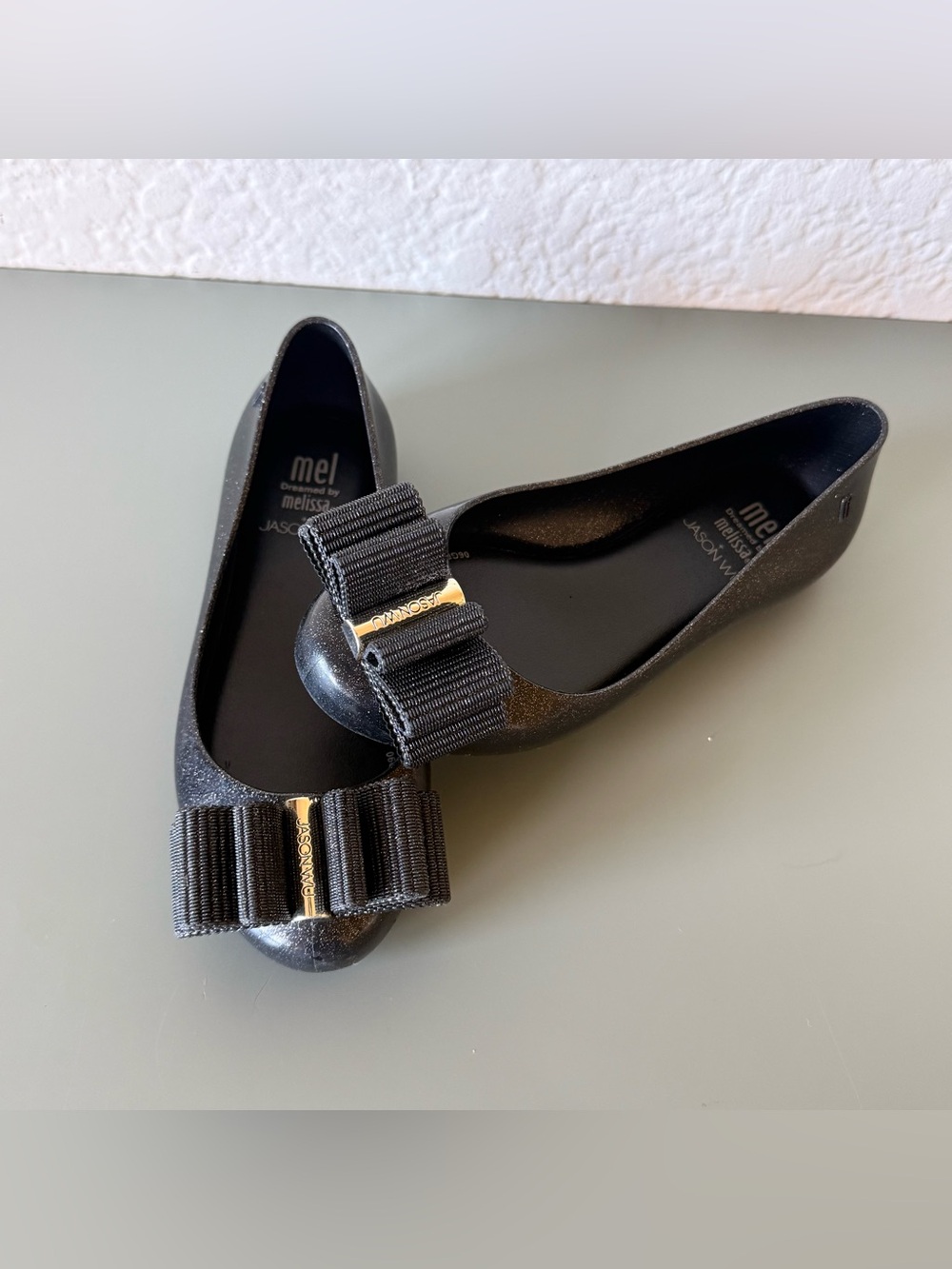 Mel dreamed by Melissa X Jason Wu Girls Space Love Ballet Flats Black 12 Toddler